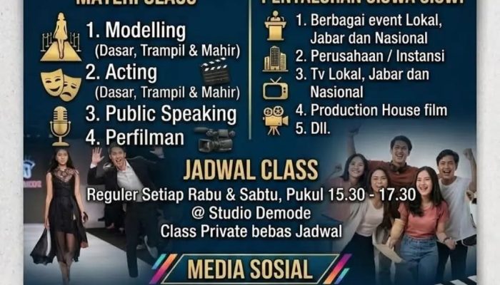 Demode Artist Management Buka Kelas Modelling hingga Acting, Bekali Talent dengan Beragam Keterampilan